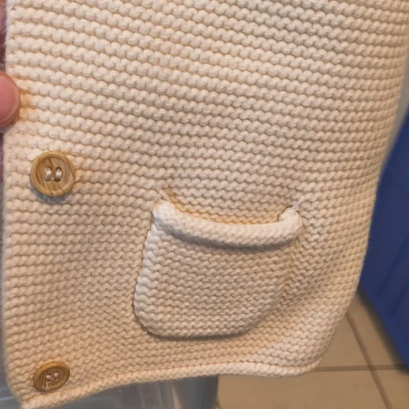 Sweet Honey Cream Knit Infant Cardigan Sz 6mn In Like New Condition. - Picture 3 of 5